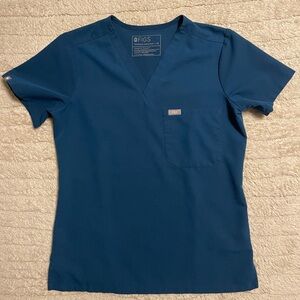 Figs Charcoal V-Neck Scrub Top